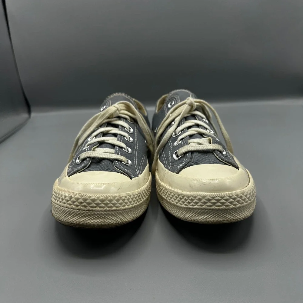 Comme des Garcons PLAY Converse Chuck 70 Low Grey Heart Sneakers Womens 8 Mens 6